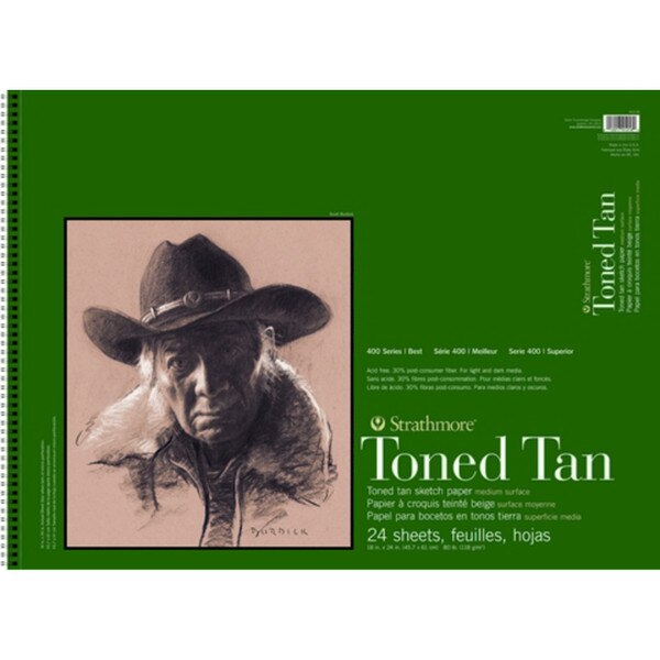 Toned Tan Wire Bound Sketchpad 18x24 inches